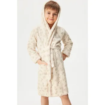 Dámský župan GARNA MAMA Hřejivý dětský župan Milk Brown 134 vícebarevná