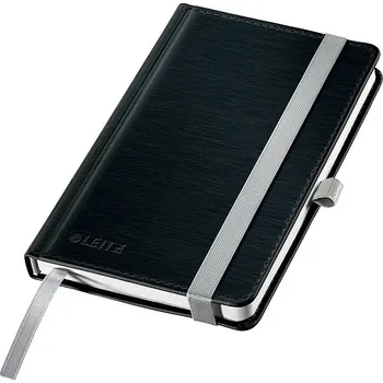 Zápisník LEITZ Style A6, tvrdé desky, čtverečkovaný, černý