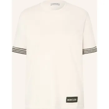 Dámské tričko Moncler Dámské Tričko Z Kombinace Materiálů, krémová, 38