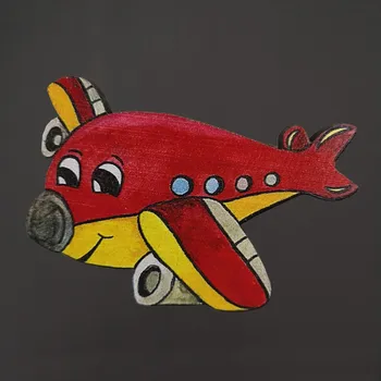 Dekorativní magnet AMADEA Dřevěný magnet letadlo 6 cm