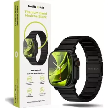 Řemínek na hodinky Mobile Origin Modena Řemínek pro Apple Watch Ultra 42/44/45/46/49mm černá (MO-TBM-BLK)