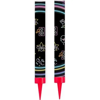 Dortová svíčka Disco Dortová fontána dortový ohňostroj 12cm Narozeninové 2 ks