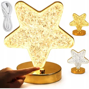 Stojací lampa NOČNÍ LAMPA LED KŘIŠŤÁLOVÁ MODERNÍ DO LOŽNICE OBÝVÁKU LOFT DOTYKOVÁ