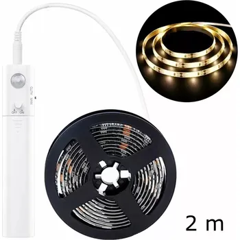 LED páska LED pásek se senzorem pohybu 2 m, studená bílá 5000K