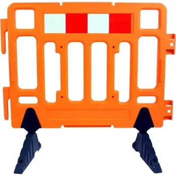 Oranžová plastová reflexní mobilní bariéra - 110 x 100 cm