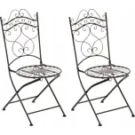 Sada 2 židlí Indra, nostalgický design, ručně vyrobené ze železa, ant