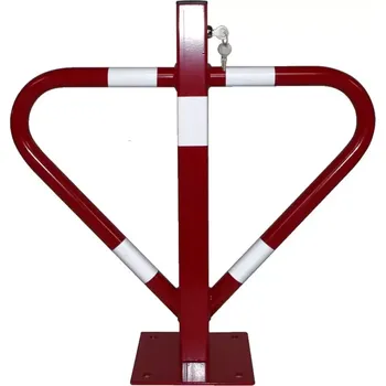 parkovací zábrana Červená ocelová sklopná parkovací zábrana - 55 x 60 cm