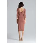 Lenitif Šaty K476 Hnědá Regular Fit M