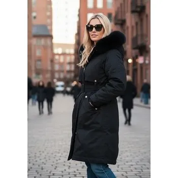 Dámská bunda FIGL Vatovaná bunda M1228 Černá Regular Fit S