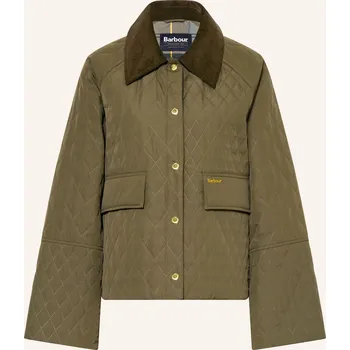 Dámský kabát Barbour Dámská Prošívaná Bunda Kirby, olivová, 38