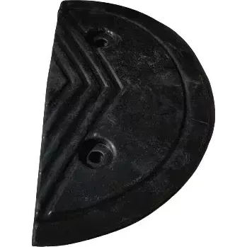 Dopravní zařízení Černý plastový koncový zpomalovací práh - 33 x 17 x 4 cm