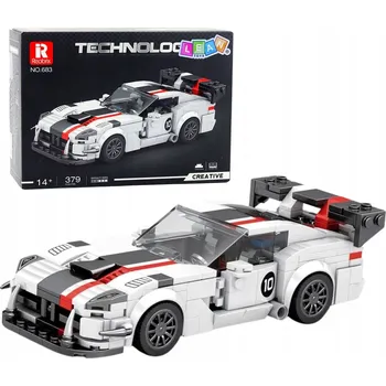 ostatní stavebnice STAVEBNICE SPORTOVNÍ AUTO VIPER BÍLO-ČERVENÉ 379 DÍLKŮ