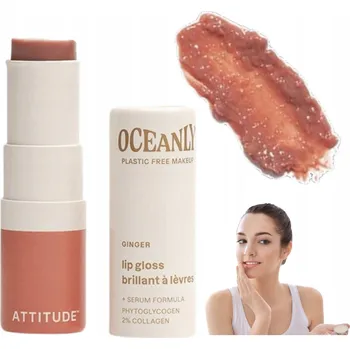 Přípravek na rty Attitude Oceanly Lesk na Rty Třpytivý Lesk Rtěnka Lesk GINGER