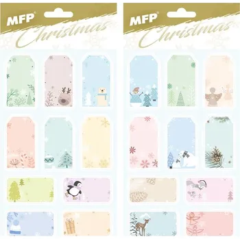 Vánoční dekorace MFP samolepky na dárky vánoční 120x200mm/20ks 8886511