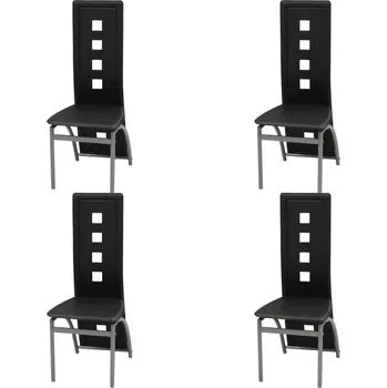 Jídelní židle Jídelní židle 4 ks černé umělá kůže - 8718475525349