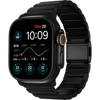 Řemínek pro Apple Watch 45/46/49 mm Nomad Titanium Band V2 - černý