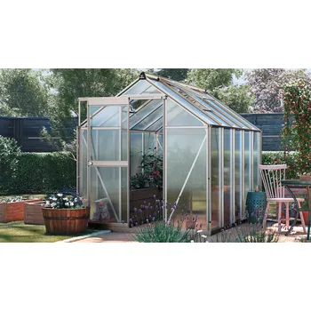 Skleník Cultivo Zahradní skleník z polykarbonátu Slide-In NEW 183x303 cm, šedá