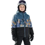 Chlapecká lyžařská bunda COLOR KIDS-Ski Jacket - Colorblock -7842-Stormy Weather Šedá 134