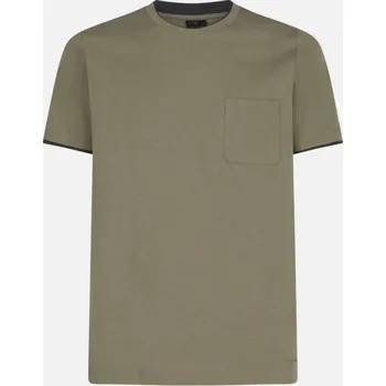 Pánská móda Olivové pánské tričko Geox T-Shirt - Pánské GEOX kaki 2914260