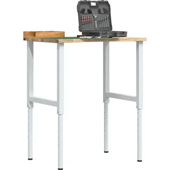 Dílenský stůl Pracovní stůl 80 x 60 x (71,5–98) cm masivní dubové dřevo - 8721158412270