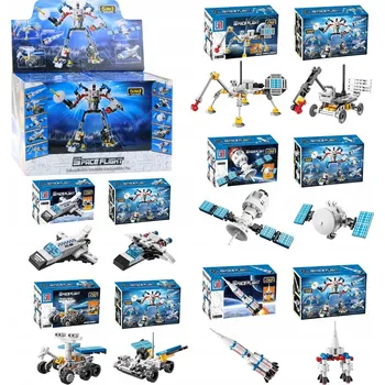 ostatní stavebnice STAVEBNICE VESMÍRNÁ SADA RAKETY ROBOTI 2V1 44-54 DÍLKŮ