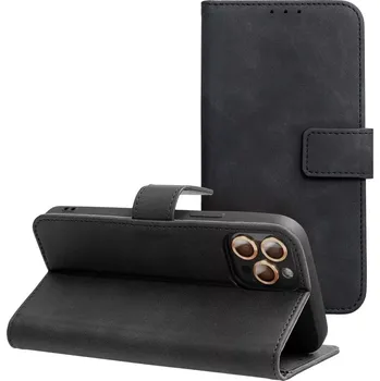 Flip pouzdro TENDER Book iPhone 17 Pro Max – černé (Flip pouzdro TENDER Book pro Apple iPhone 17 Pro Max – pouzdro, obal, kryt s magnetem, třemi kapsami a funkcí stojánku, černé)