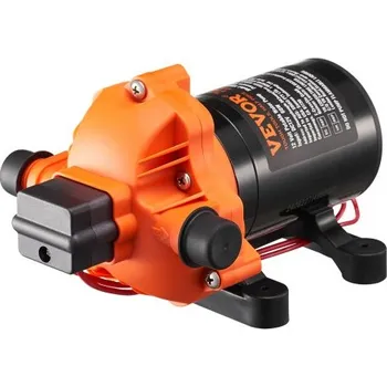 Čerpadlo Membránové čerpadlo 12 V, 1,8 GPM (6,81 l/min), 3komorové 12V DC vodní čerpadlo s automatickým tlakovým spínačem, nastavitelné 2,7–6,9 baru (40–100 PSI), 4 bary (60 PSI), 12,7mm (1/2") MNPT port, pro obytné vozy, jachty, pojízdné občerstvení,