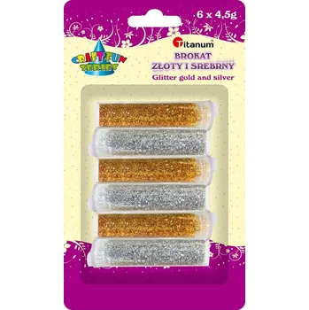 Třpytky 6x4,5g, zlatá/stříbrná, 1 bal.