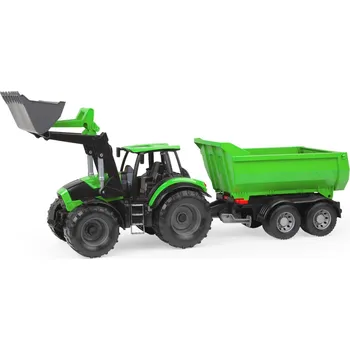 Dětské zboží Lena Auto Traktor Deutz-Fahr s přívěsem Worxx plast 75cm 1:15