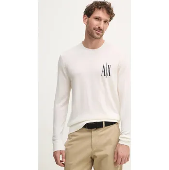 Pánský svetr Vlněný svetr Armani Exchange 8NZM4R.ZM8AZ béžová 01X, vel. M