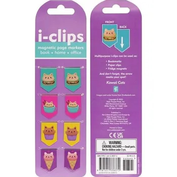 Set školních potřeb Zakładka magnetyczna Koty Kawaii