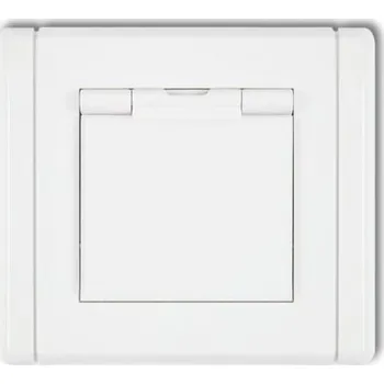 Elektrická zásuvka Karlik Flexi bílá - zásuvka s víčkem bílá FGPB-1z