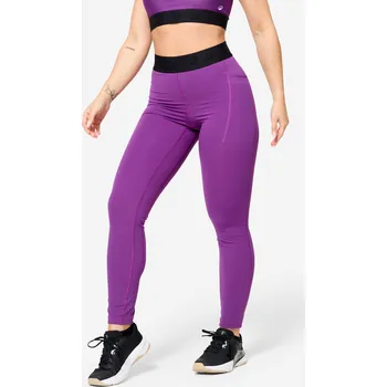 Dámské legíny DOMYOS Dámské tréninkové legíny s pružným pasem XL FIALOVÁ