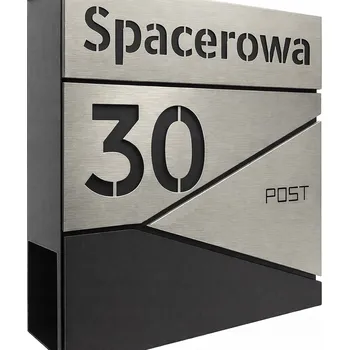 Poštovní schránka Poštovní schránka vhazovačka nerezová ocel adresa číslo domu CNC ANTRACIT