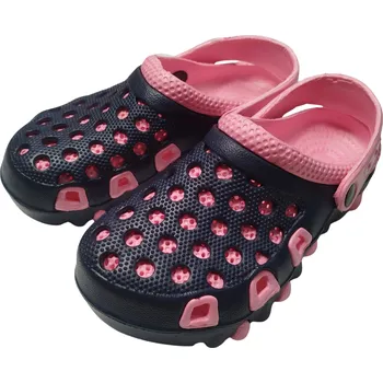 Dámské pantofle C/N F703B Dámské gumové nazouváky šedá/růžová