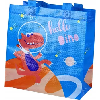 Dárková taška PAPÍROVÁ DÁRKOVÁ TAŠKA DINOSAURUS MODRÁ STŘEDNÍ