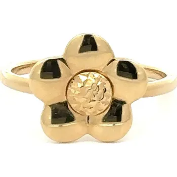 Prsten Zlatý prsten s květinovým motivem