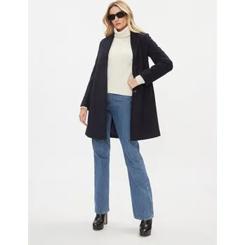 Dámské oblečení United Colors Of Benetton Vlněný kabát 2YDTDN012 Tmavomodrá Regular Fit 40