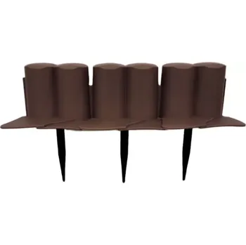 Zahradní obrubník Hnědý plastový zahradní obrubník GC38 - 302 x 10 cm