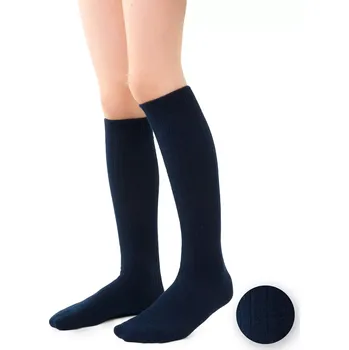 Dámské punčochy Dívčí bavlněné podkolenky tmavě modrá 26-28