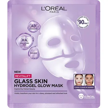 Pleťová maska L´Oréal Filler Glass Skin Mask - Hydrogelová rozjasňující maska 25 g