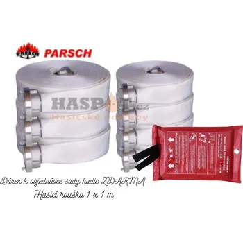 Příslušenství pro hasicí přístroj Parsch Sada zásahových hadic Top Profik 20m 3xB75, 4x C52 (Al spojky)