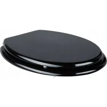 Obraz UNIVERZÁLNÍ WC SEDÁTKO KOVOVÉ UCHYCENÍ SILNÉ MDF 43x37 ČERNÁ