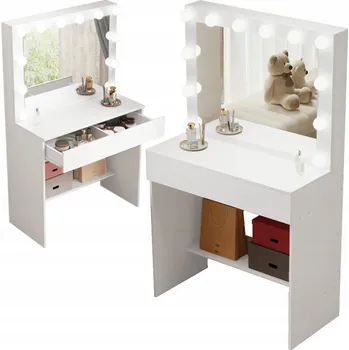 Toaletní stolek Toaletní Stolek Muvu bílý 80 x 140 x 40 cm