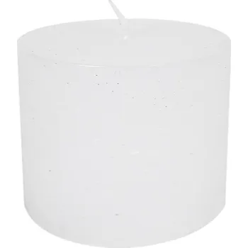 Svíčka Bílá nevonná svíčka M válec - Ø10*10cm