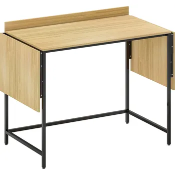 Počítačový stůl Skládací PC stůl | černo-přírodní