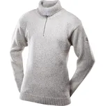 Vlněný svetr DEVOLD Nansen sweater zip neck grey melange - XXL