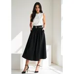 FIGL Midi sukně M1116 Černá Flared Fit OS