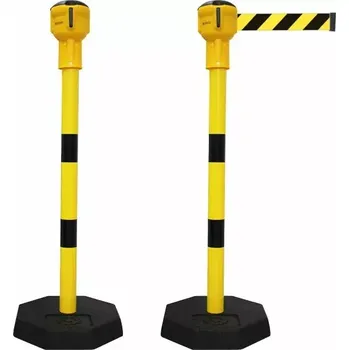 Plotový sloupek Černo-žlutý ocelový vymezovací sloupek Skipper - 900 x 116 cm