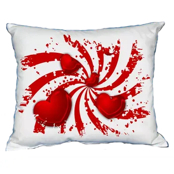 Dekorativní polštářek Moon River polštář Svatý Valentýn čtyři srdíčka 30x40 cm (valentýnský dárek)